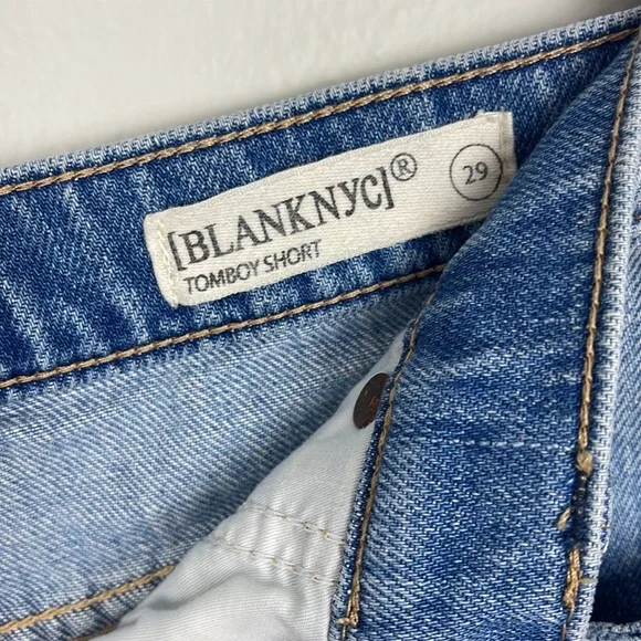 Blank NYC | Tomboy Short | Distressed Cutoff Shorts | Frayed Hem | Size 29 - Picture 6 of 7